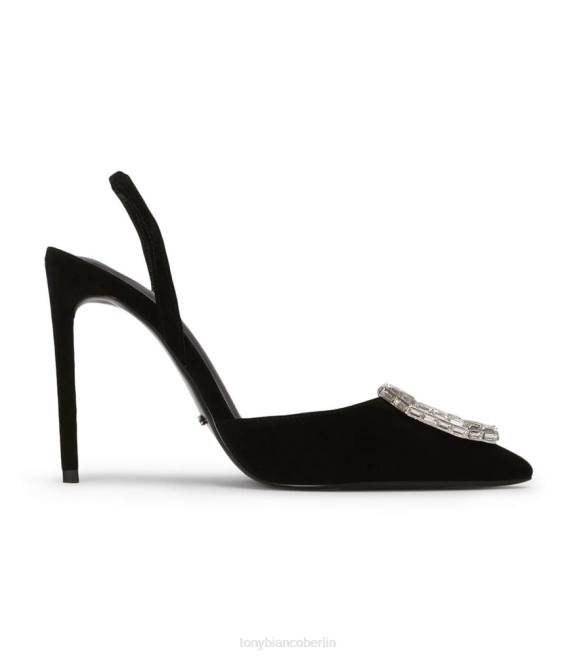 Bling Heels| de Tony Bianco Frauen Arma-Heels schwarzes Wildleder 4624294